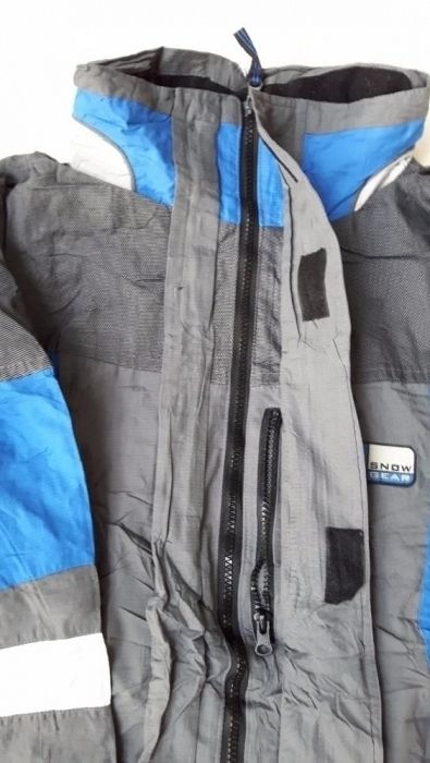 Kurtka zimowa,narciarska RECCO, szaro-niebieska, L-XL