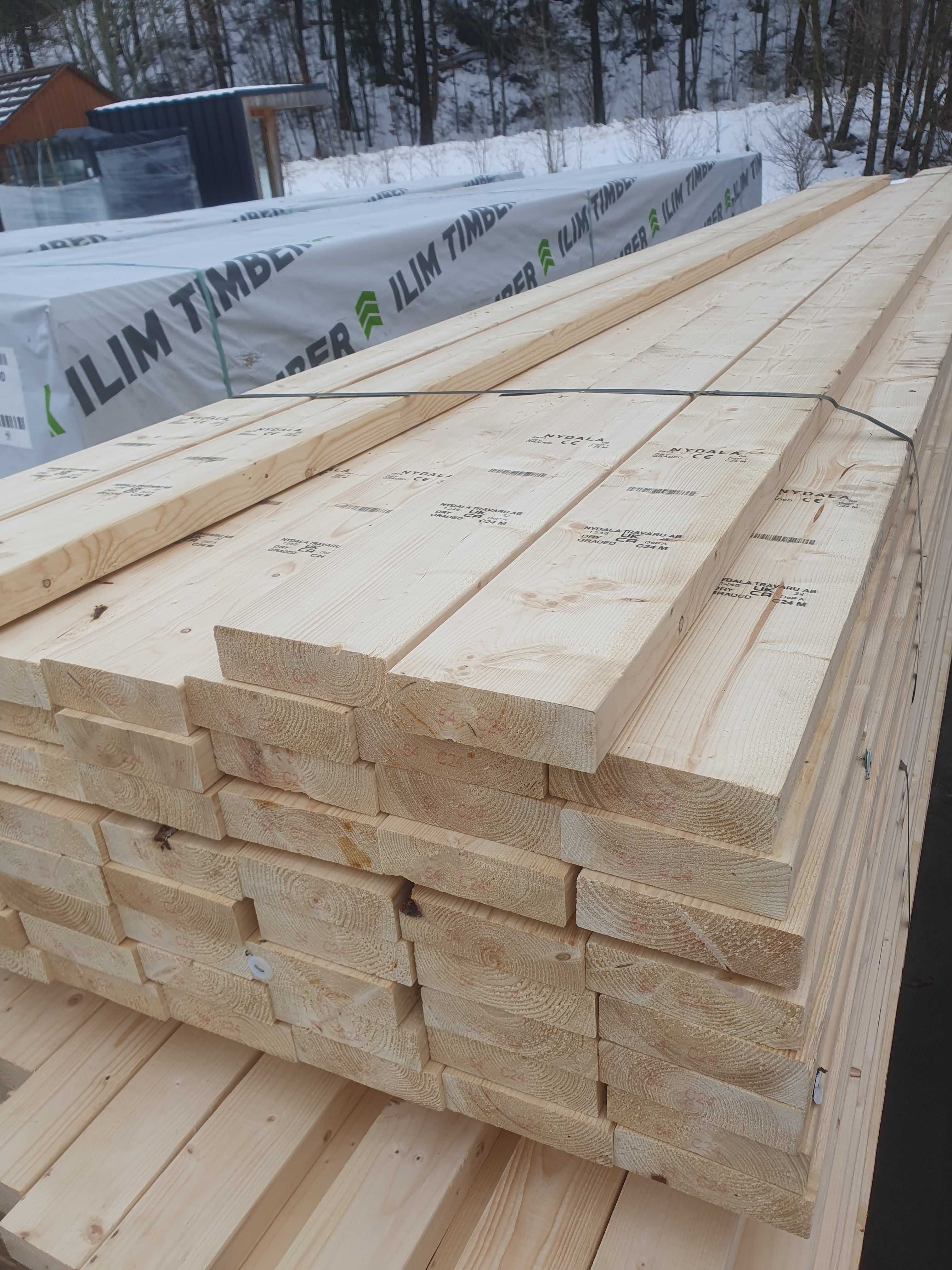 Drewno konstrukcyjne strugane tarcica 4,5X14,5 c24