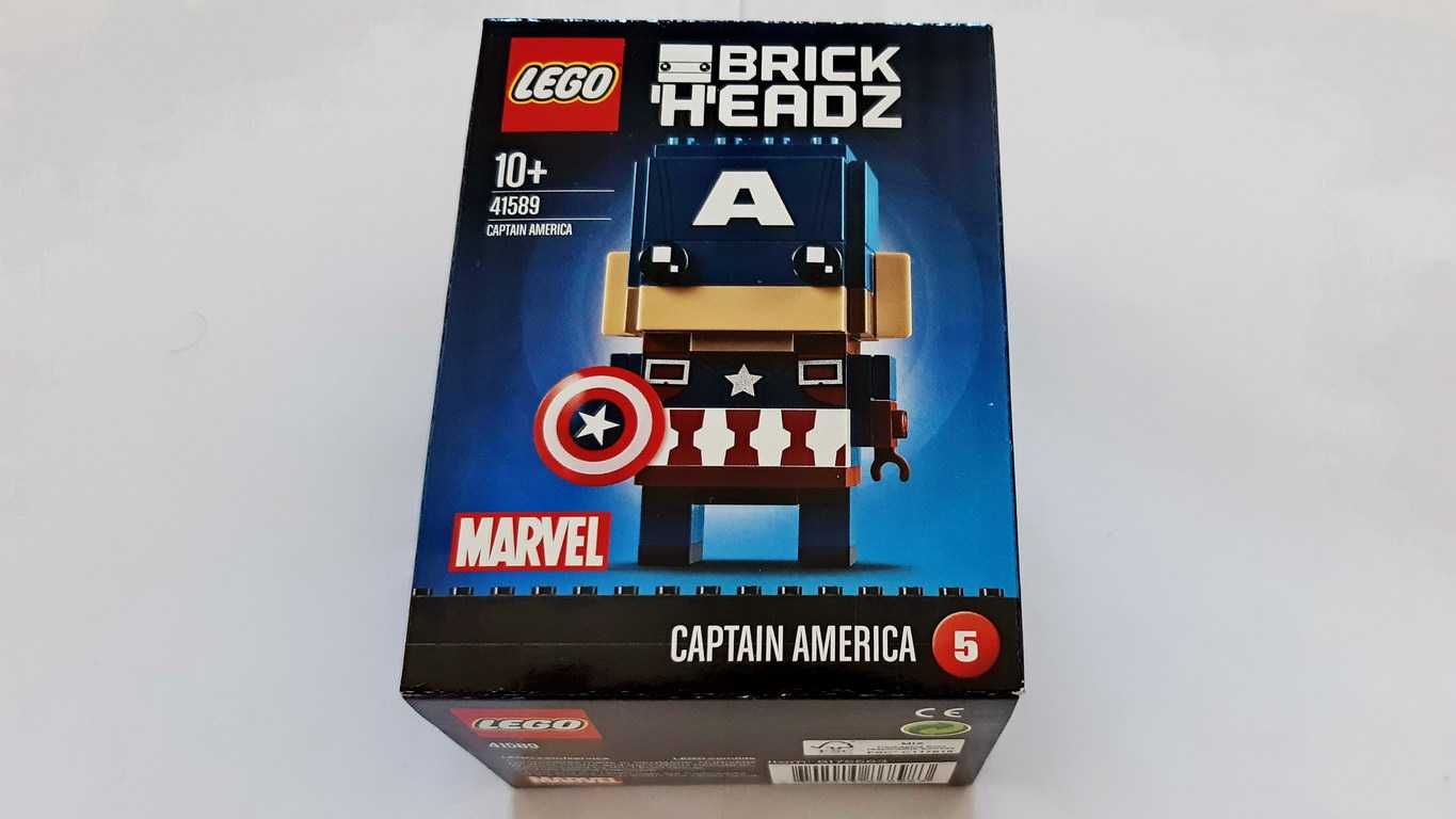 LEGO BrickHeadz Marvel Civil War 41589 Captain America selado