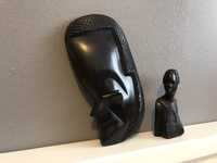 Estatuetas pequenas africanas em madeira de pau preto