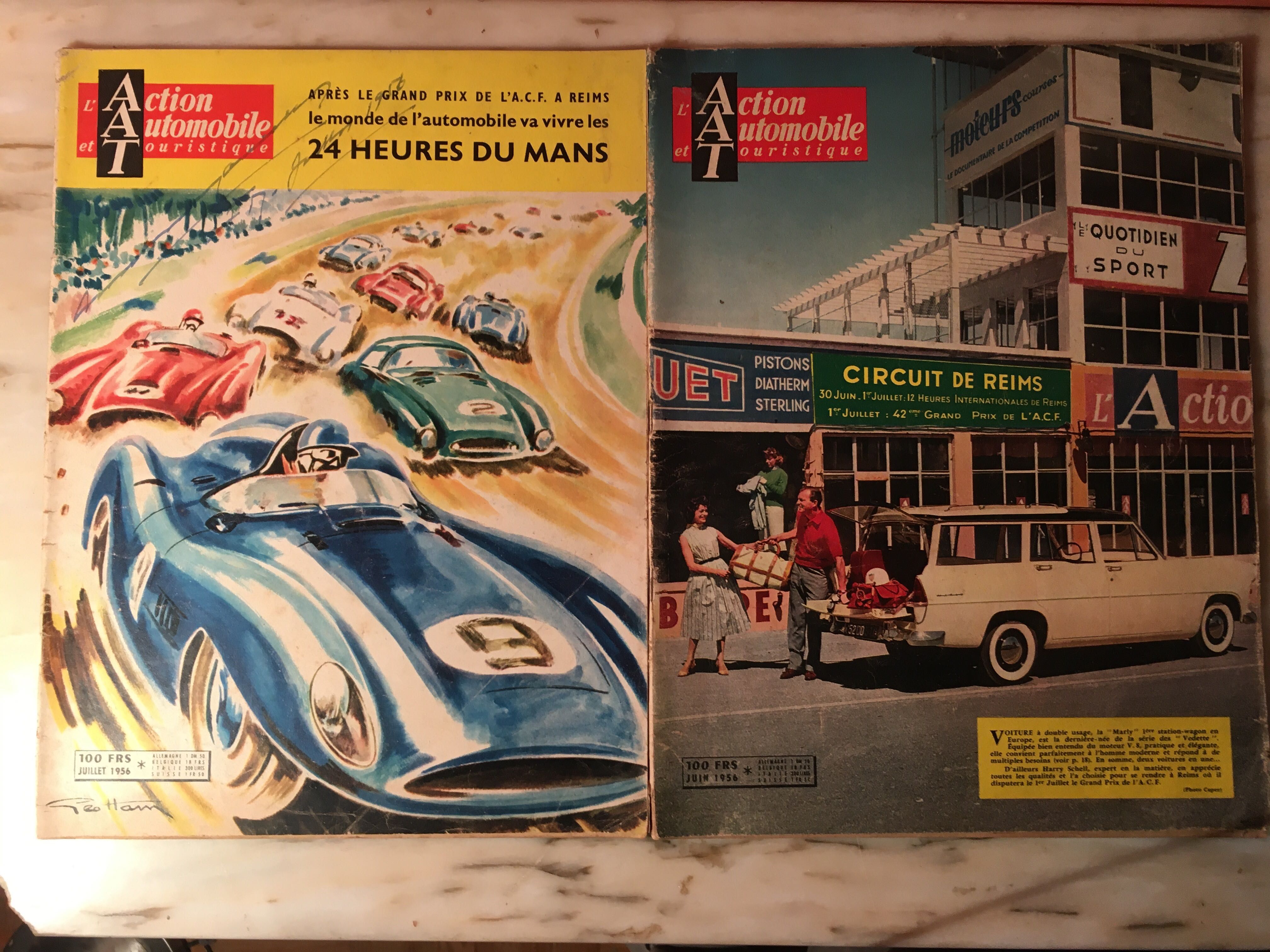 L’ACTION AUTOMOBILE et turistique - de 1946 a 1957 - 10 números