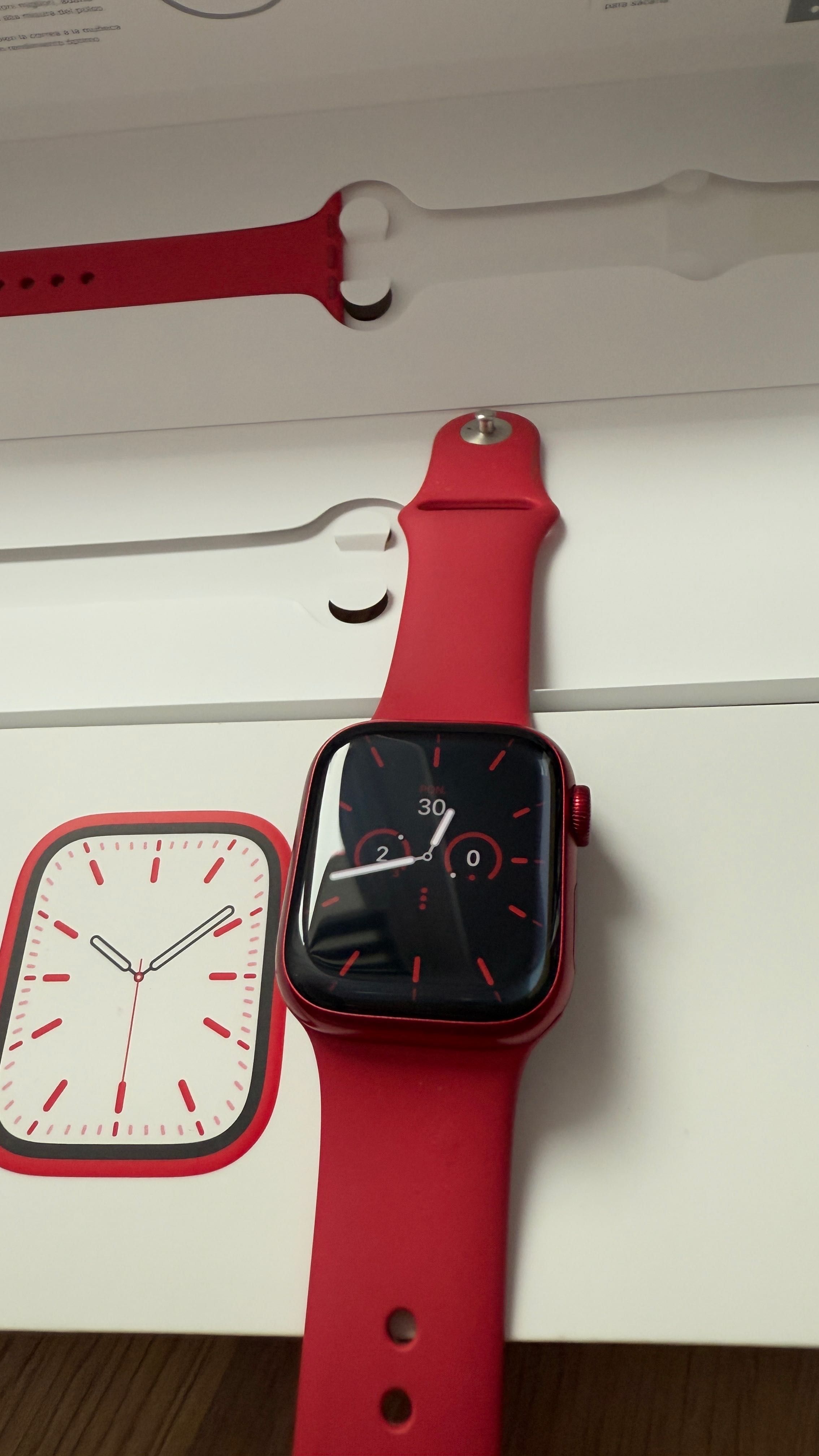 Apple watch series 7 41 mm czrwony gps + cellurel