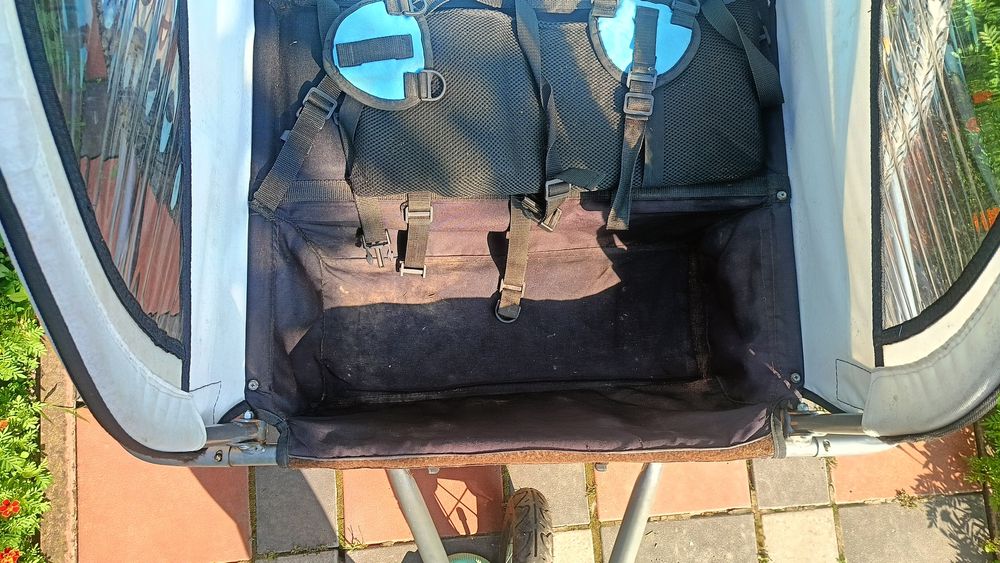 велоколяска, велопричіп, коляска для двійні