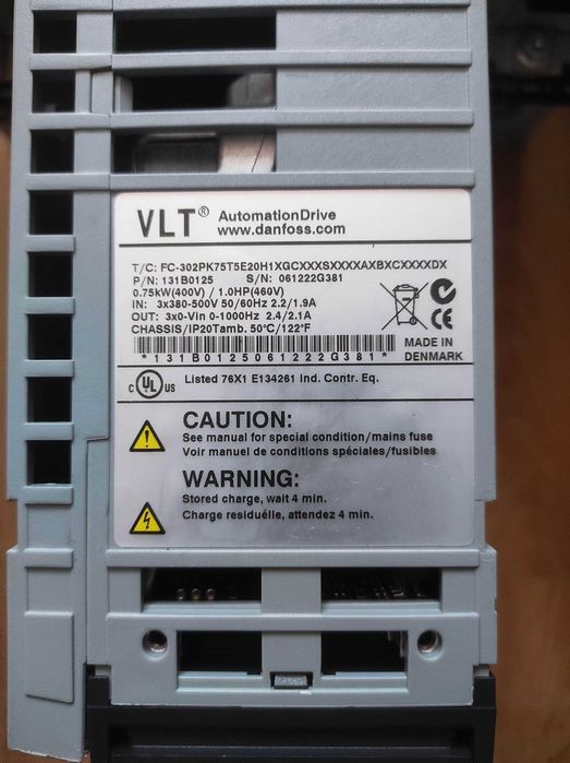 Частотні перетворювачі Danfoss FC-302 0.37-4.0 кВт (час роботи 30 год)