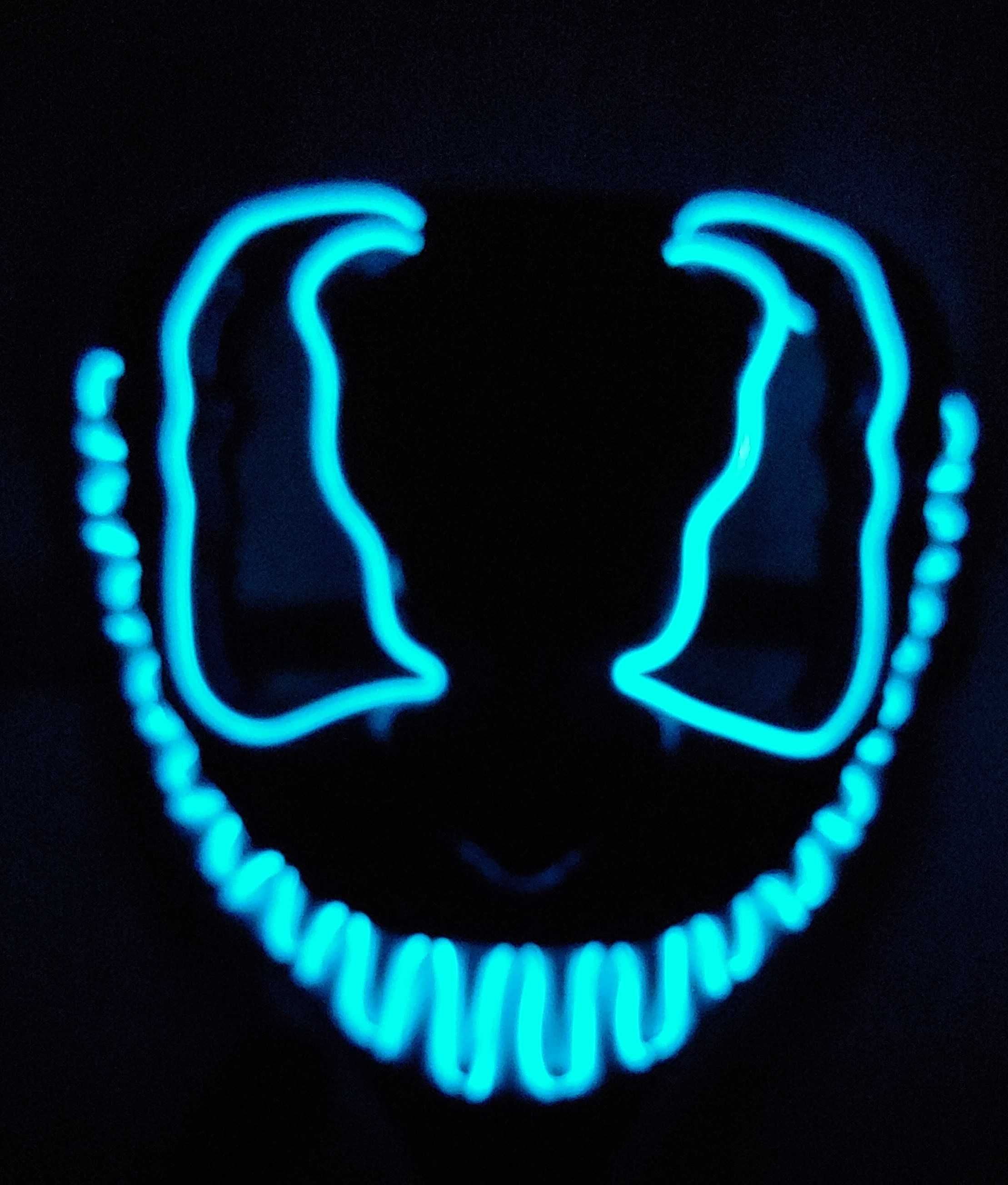 Maska LED Venom dla DJ-a Techno Halloween Cosplay Karnawał Neonowa