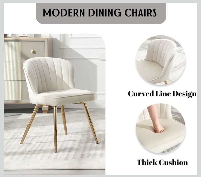 Nowe krzesła dwie sztuki aksamitne obicie salon,jadalnia,toaletka