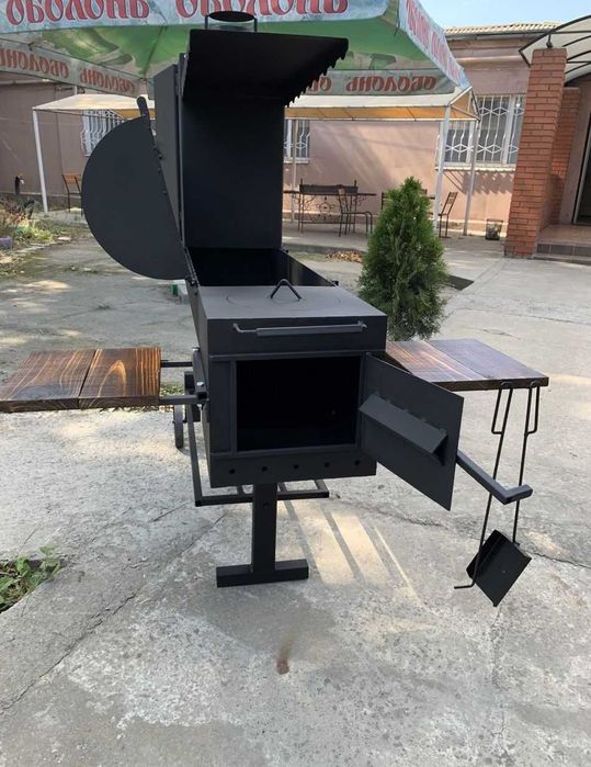 4мм! Мангал 4в1! Усиленный Смокер / Коптильня Холодного и Горячего