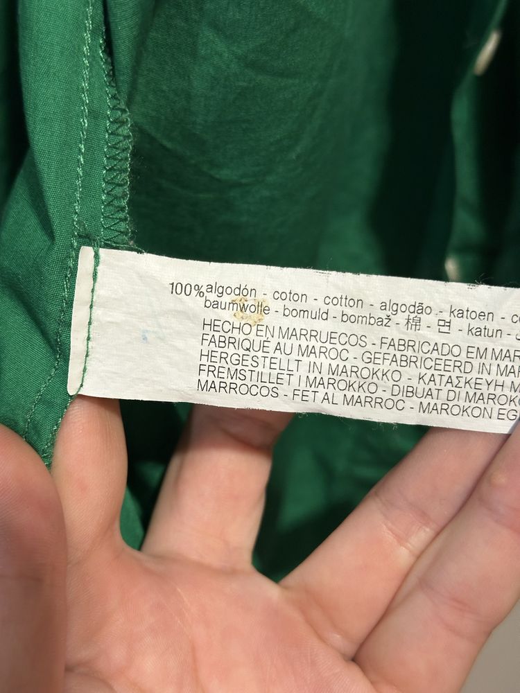 Рубашка zara женская  зеленая