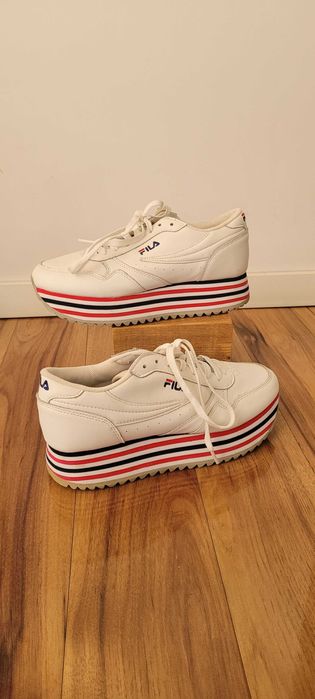 Białe damskie buty skórzane Fila ,roz 38