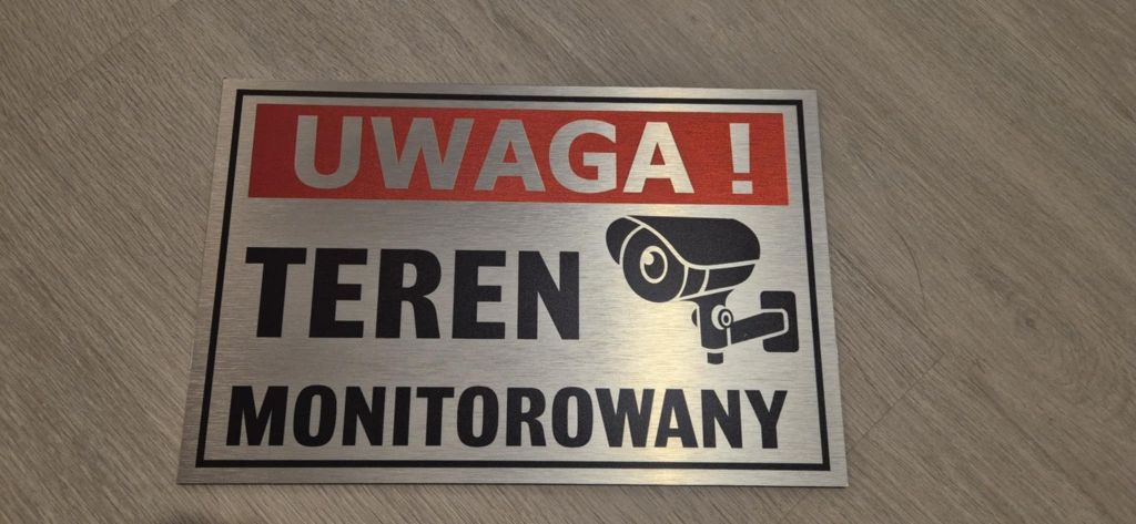 Tabliczka plakietka Teren monitorowany