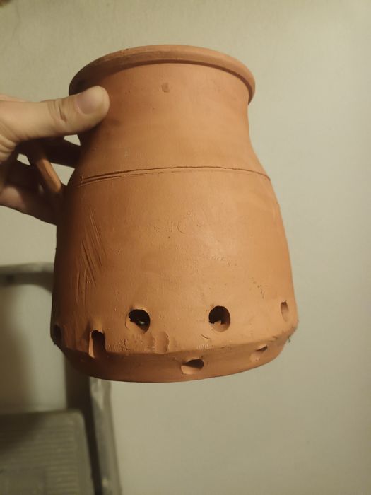 Assador castanhas barro