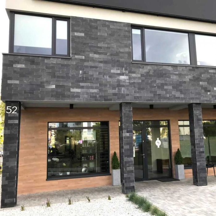 Płytki Kamień elewacyjny 30x10 Łupek Kwarcyt Silver Grey Black Slate