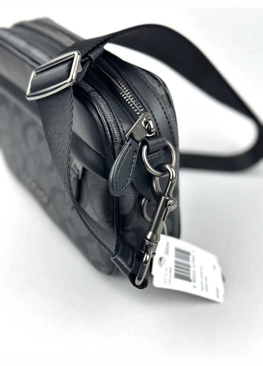 Сумка мужская Coach New York через плечо кожаная на плече