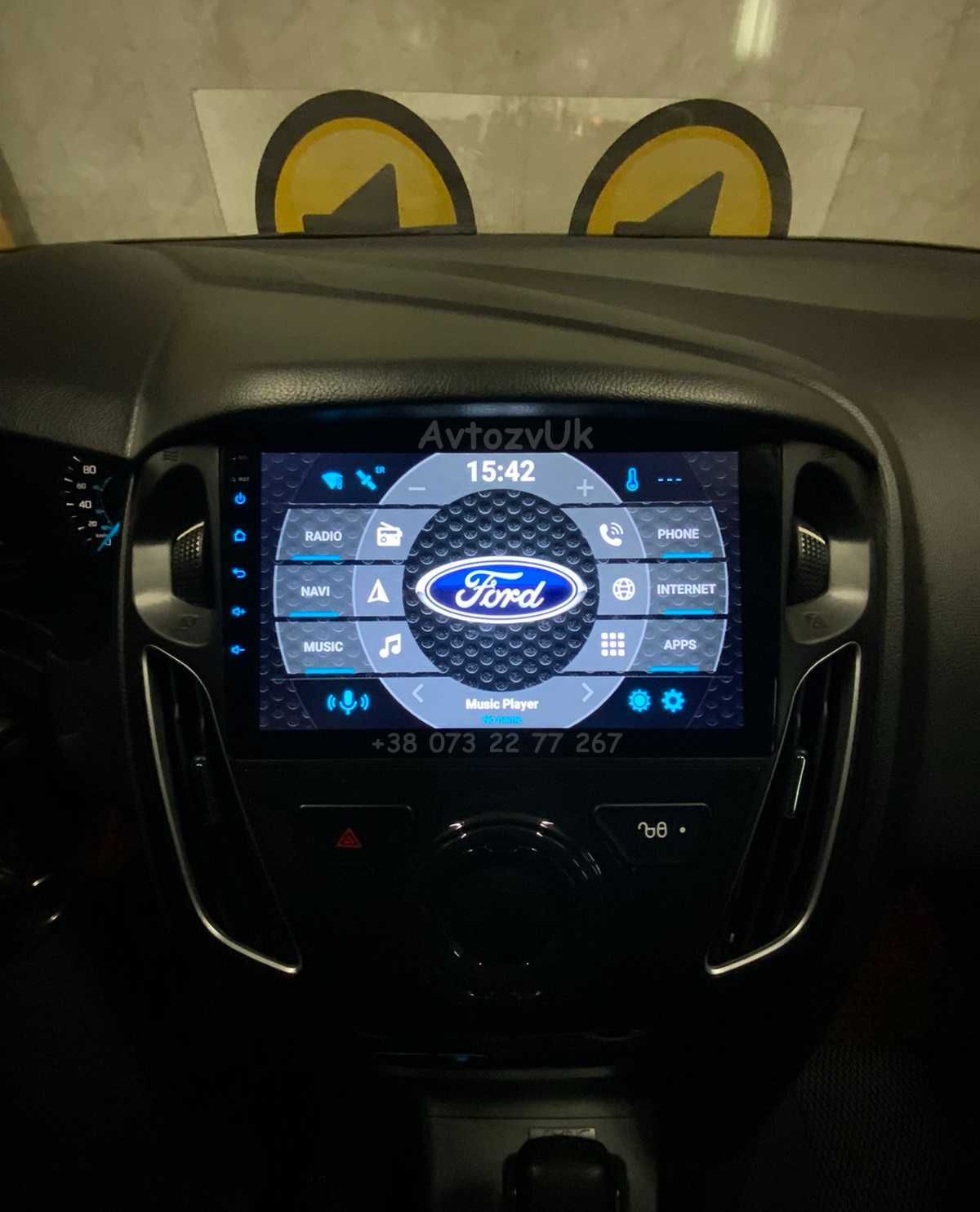 Магнитола FOCUS 3 Ford Фокус GPS USB Tesla дисплей CarPlay Android 14
