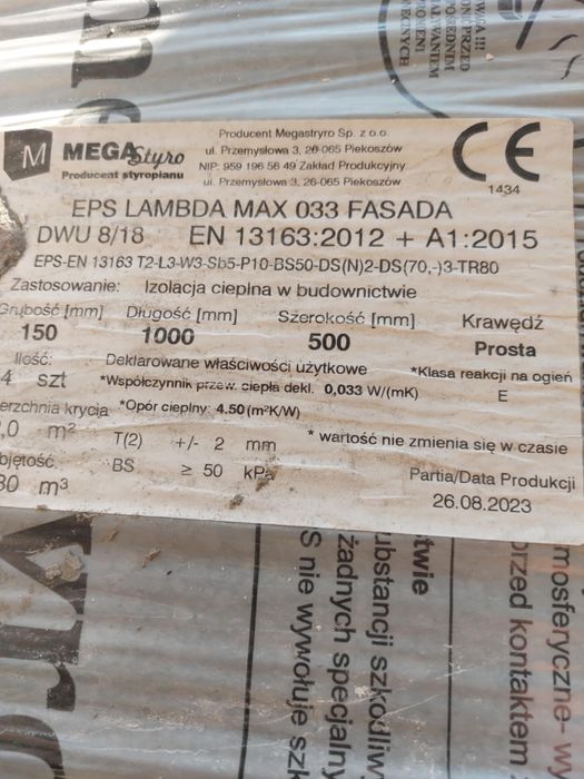 Styropian 15 grafitowy