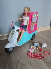 Barbie Lalka mobilny bufet / skuter / motor