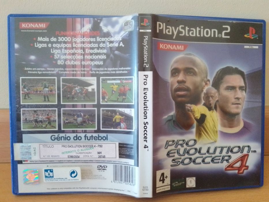 Pack jogos PES 2004 e PES 2008, para Playstation 2 PS2