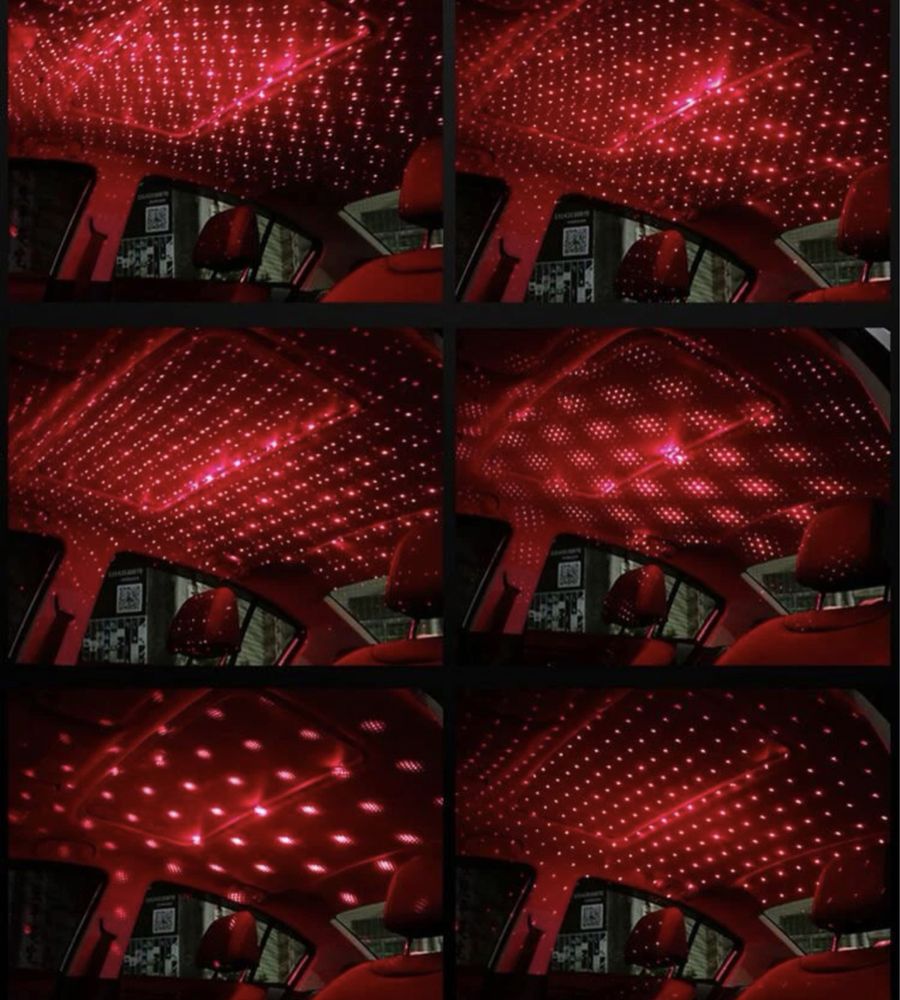 Led para carro vermelho novo tecto