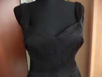 Czarna satynowa sukienka rozm.38 Orsay