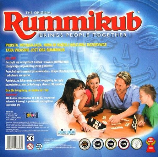 gra rummikub standard dla całej rodziny gry liczbowe na prezent