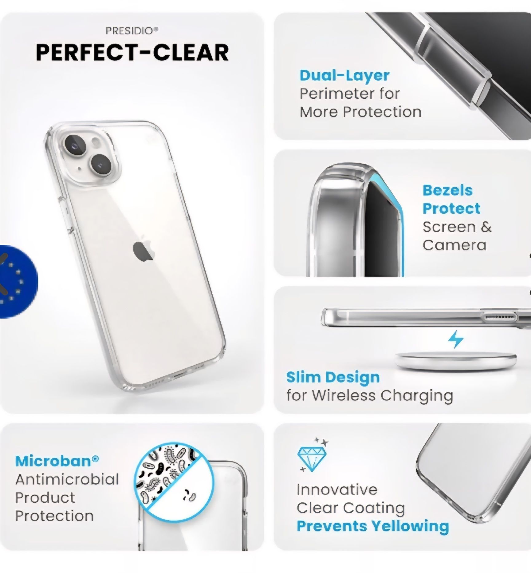 Чохол speck для iPhone 14 plus, Speck Presidio Perfect‑Clear