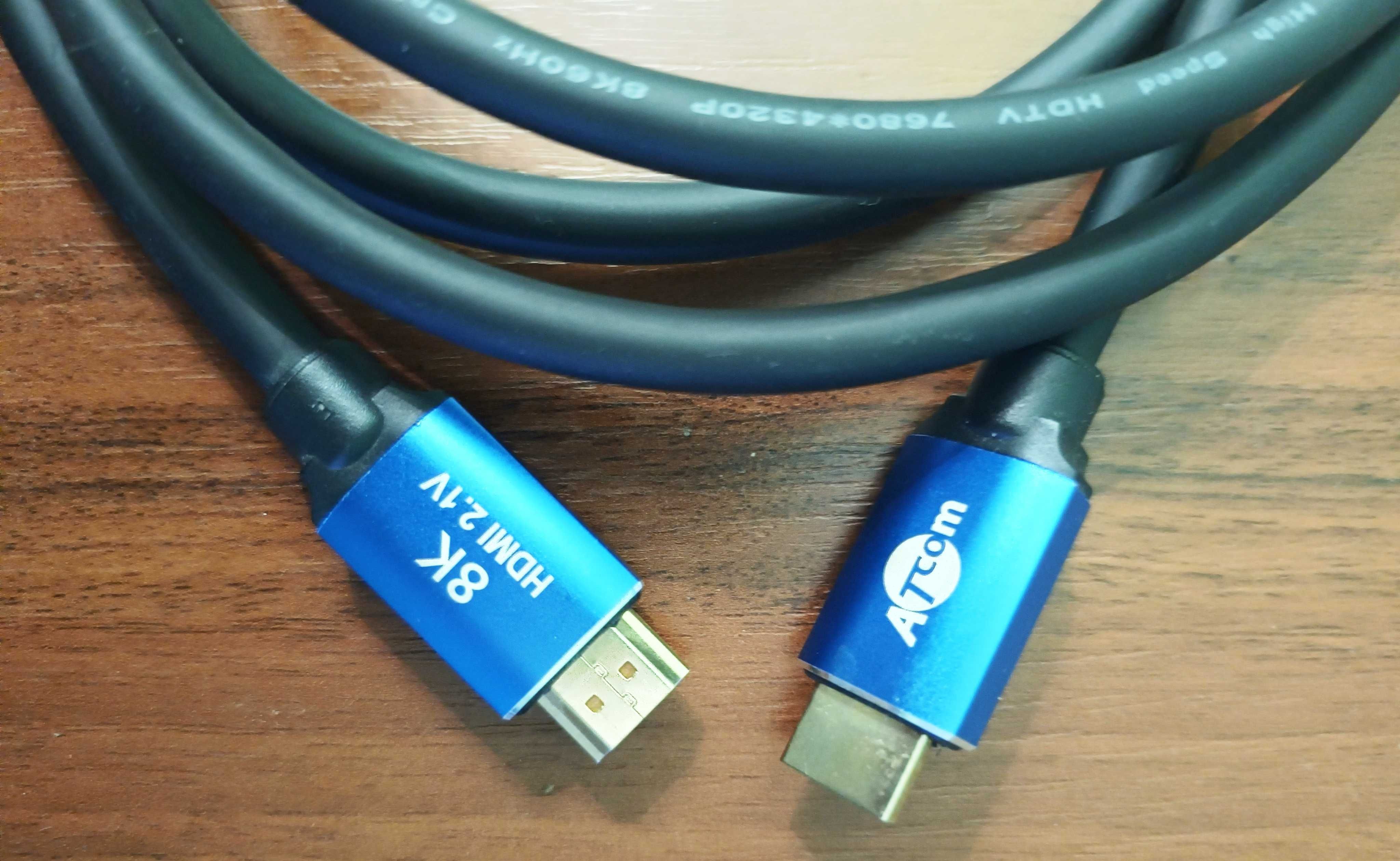 Дешево бренд кабеля шнуры ATcom HDMI 2.0m v2.1 DisplayPort 2.0 Samsung