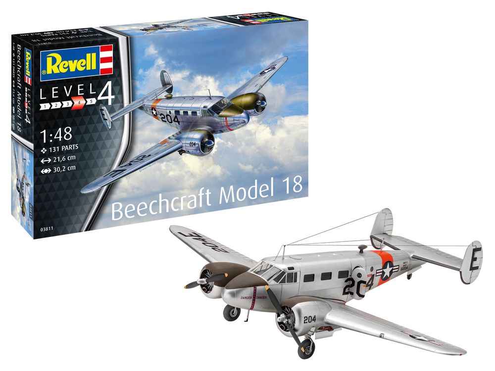 Model do sklejania SAMOLOT 1/48 Revell 03811 BEECHCRAFT MODEL 18