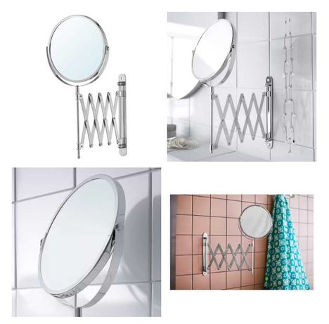 Зеркало на стену IKEA настенное выдвижное на гармошке для ванной ИКЕА