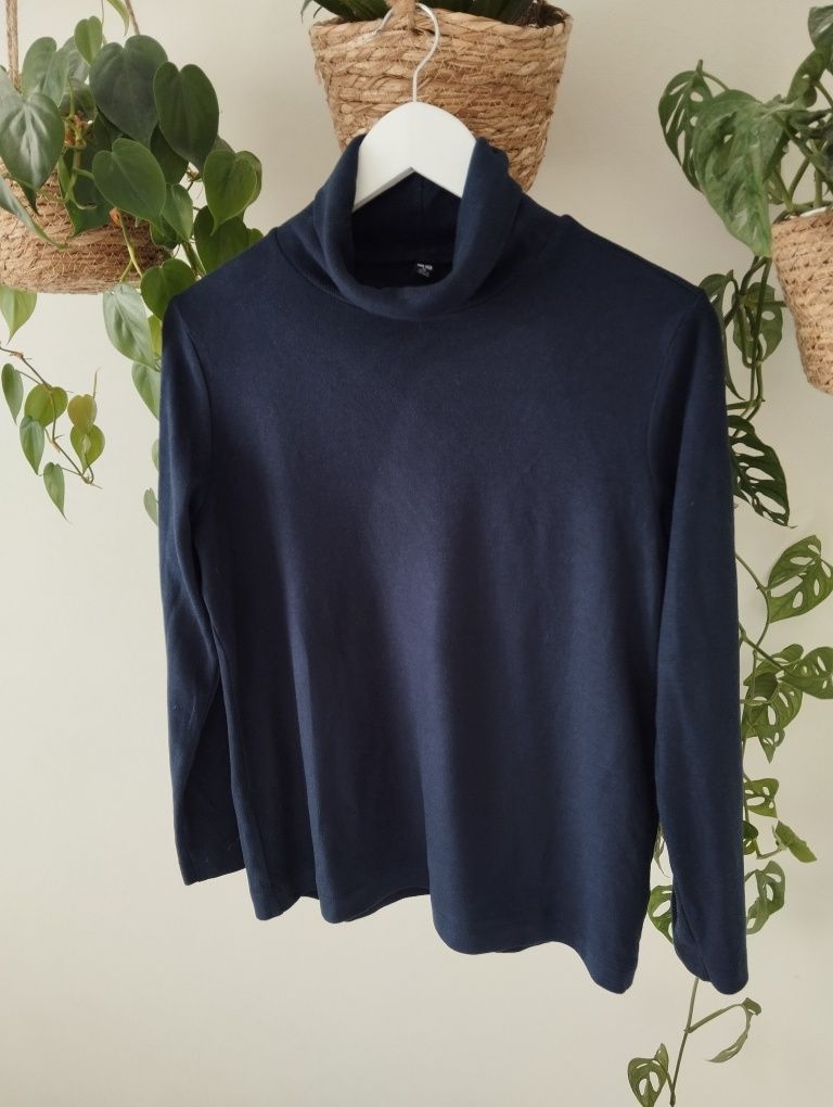 Bluzka golf z polaru, jesienny, zimowy, granatowy, basic r. 42 XL Uniq