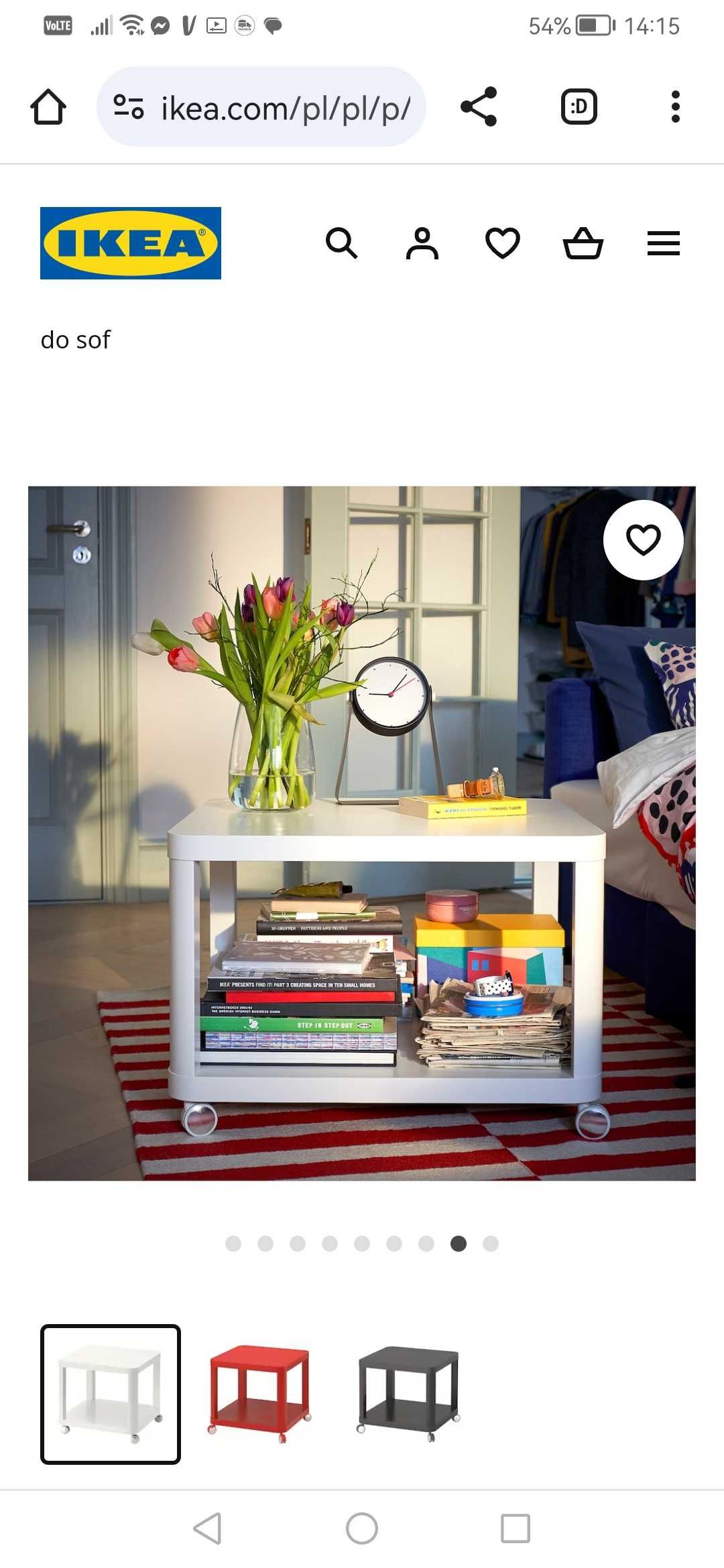 Ikea tingby stolik na kółkach