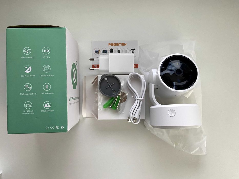 Розумна поворотна IP-камера Wi-Fi Tuya 5MP Дитячий монітор 360° PTZ