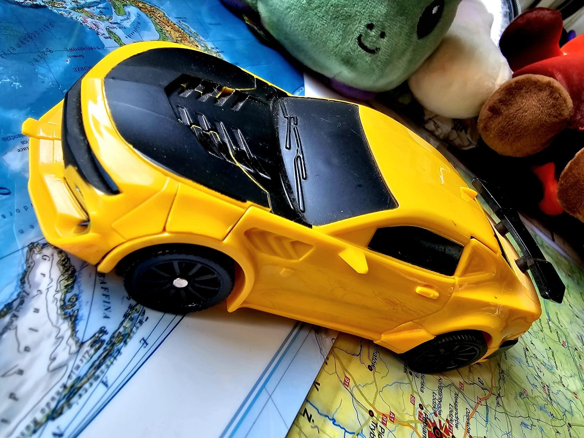 Nowy robot auto transformers żółty - zabawki