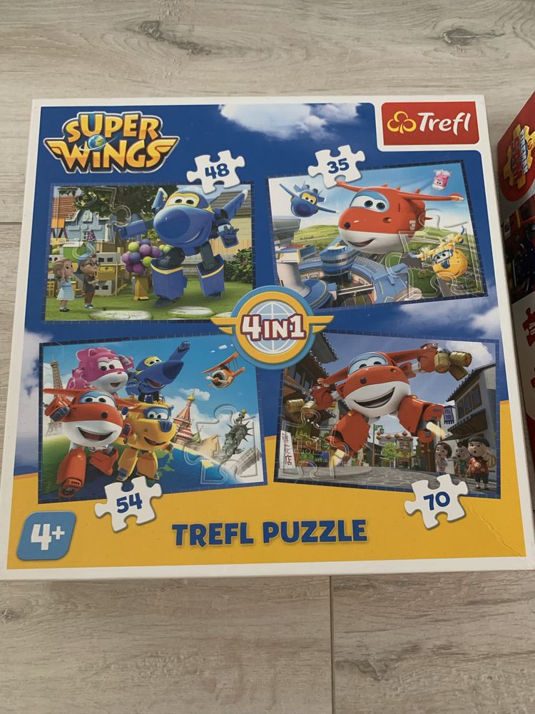 Puzzle 4w1 Strazak Sam i Super Wings