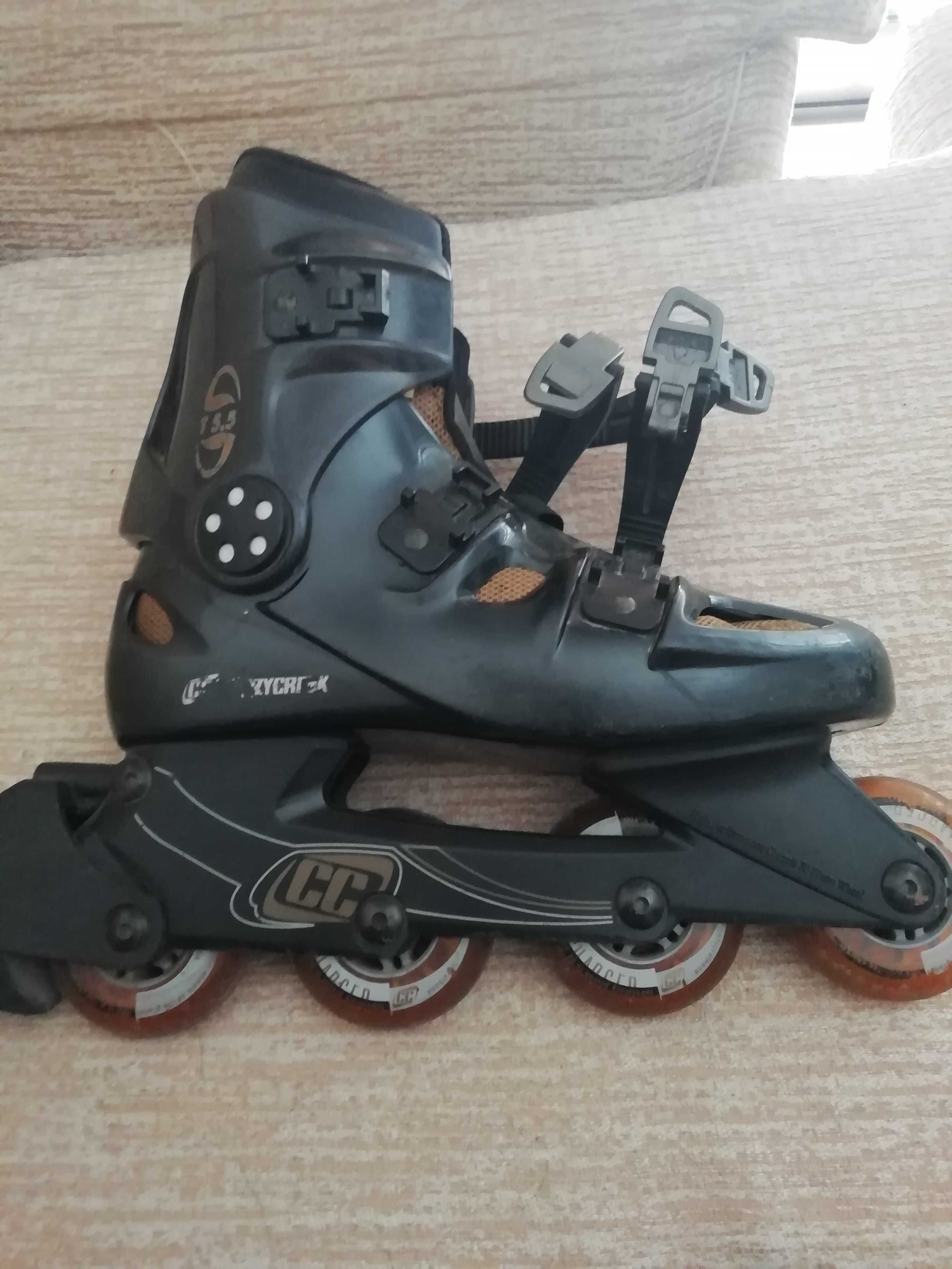 Patins em linha	crazycreek	ABEC 1	tamanho 5,5	calçam nº 40	4 rodas*