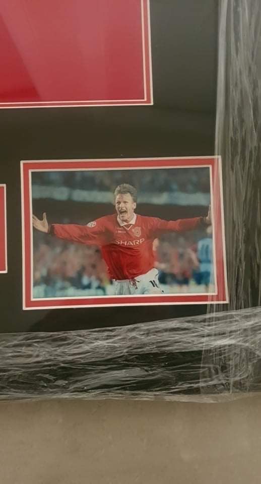 Teddy Sheringham antyrama autograf + certyfikat Manchester United