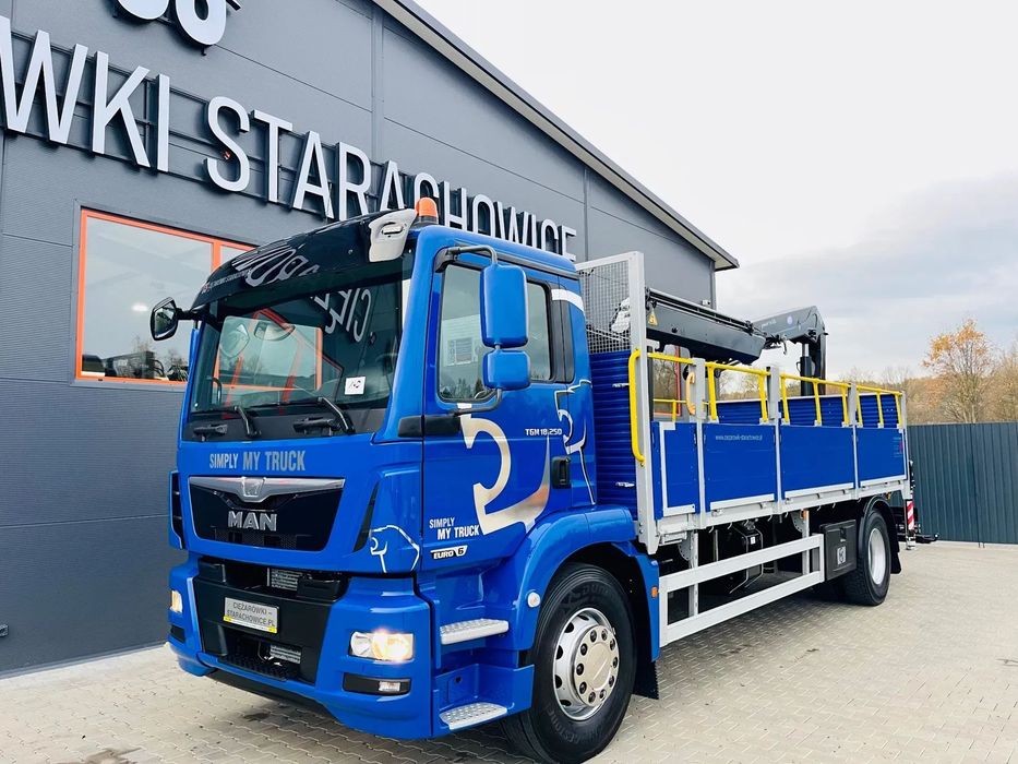 MAN TGM TGS TGL 18.250 // 4x2  // org. Przebieg 143tys. Km // HDS dzwig żuraw kran Krane // Stan idealny  TGM TGS TGL 18.250 // 4x2 // org. Przebieg 143tys. Km // HDS dzwig