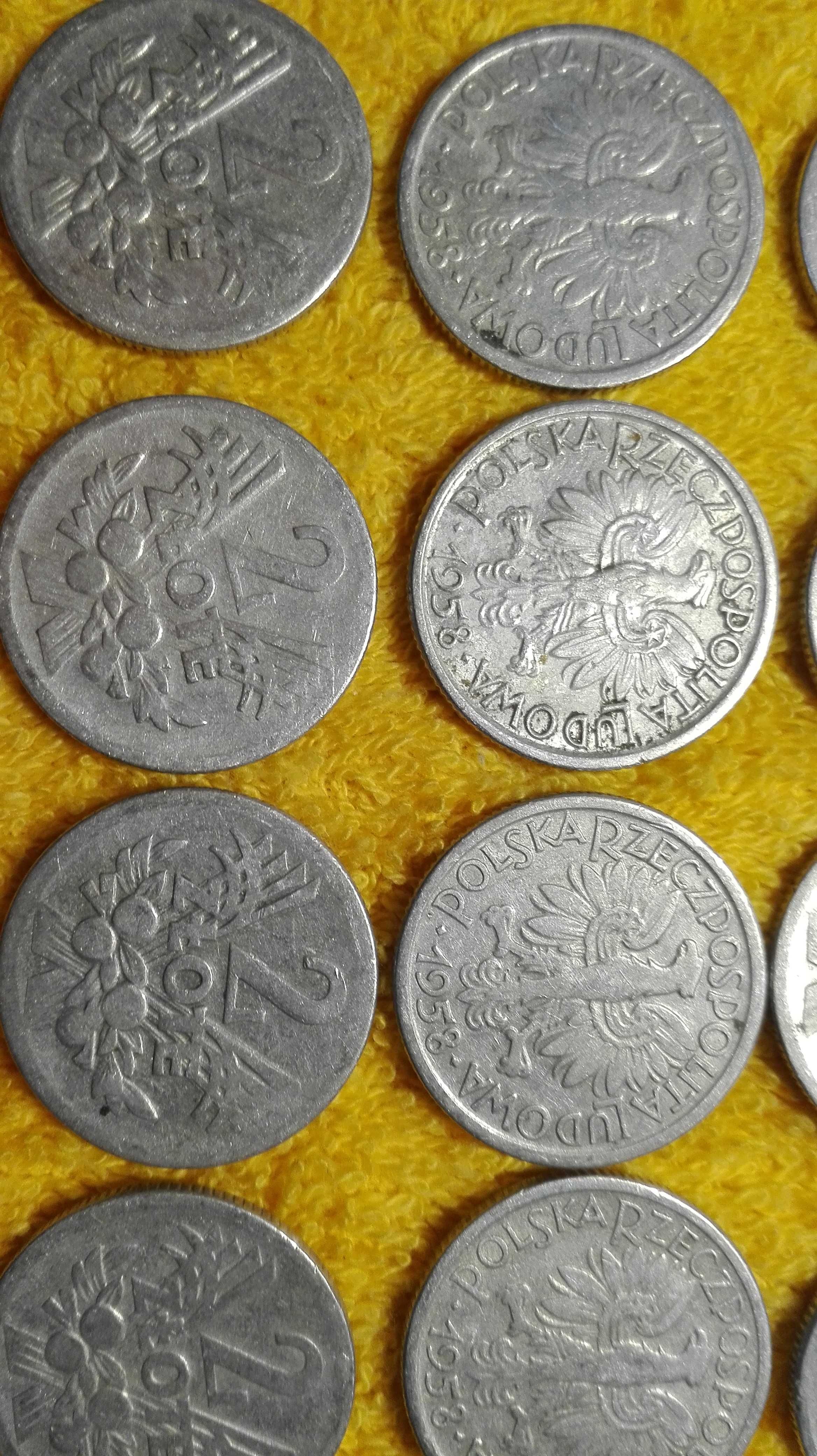 Moneta 2zł PRL z 1958 rok, kłosy jagody- 80zł za 16szt, kup ile chcesz