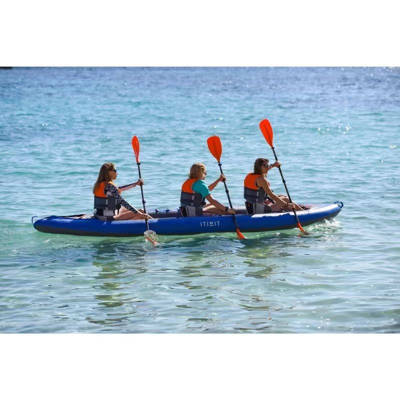 Kit Canoa Kayak Insuflável 4 Pax Fundo Alta Pressão X100+