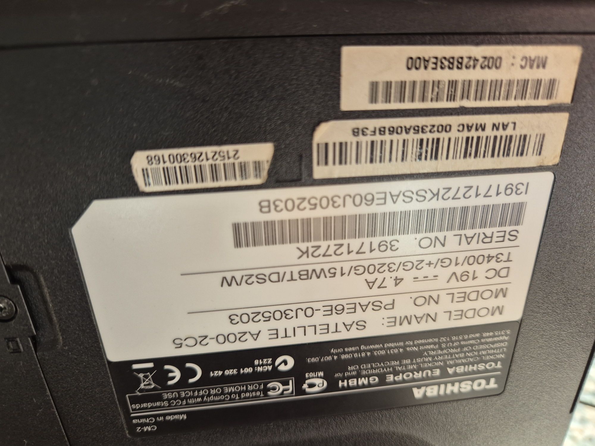 Portatil toshiba