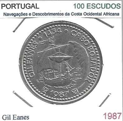 Gil Eanes - Cabo Bojador - - - 100$00 - 1987 - - - - - Moeda