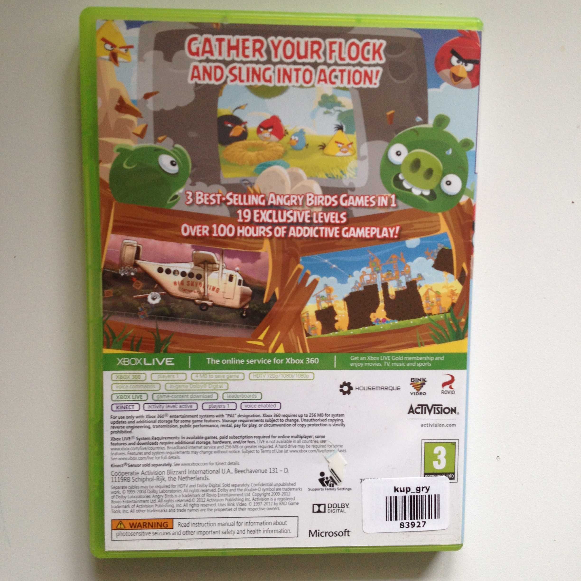 Angry Birds Trilogy KINECT X360 Sklep W-wa Ursynów