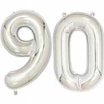 Balony Foliowe 90 Urodziny Srebrny 92Cm