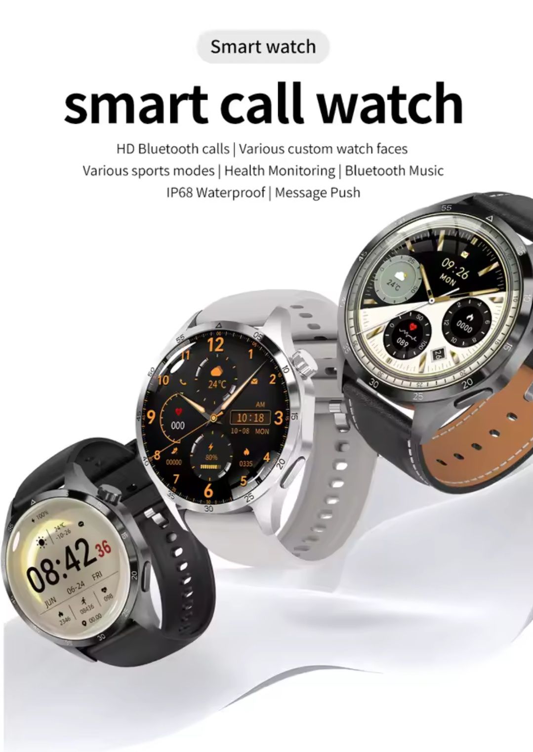Смарт часы GT4 pro. NFC, GPS, Amoled. 14 дней.