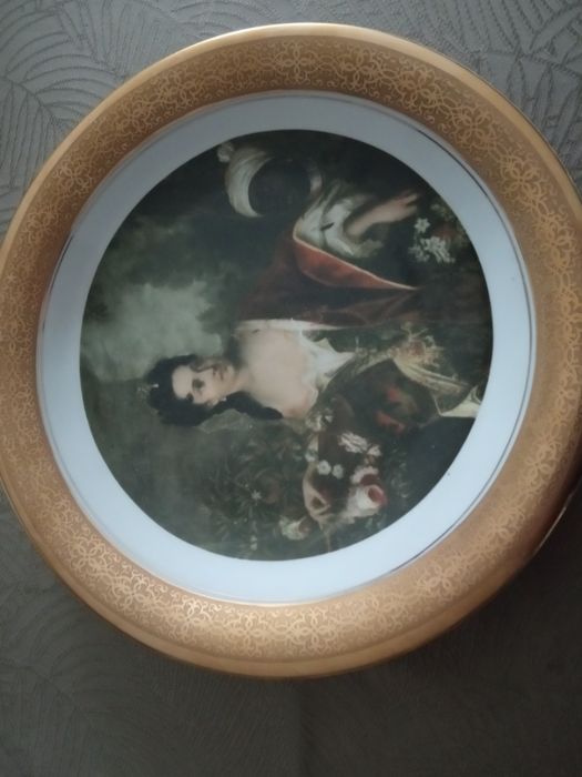 Patera ozdobna kolorowe szkło sygnatura WAWEL lata 70 te