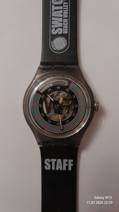 Limitowane Wristwatch SWATCH Automatic EDWIN MOSES (SAZ106C)-NEW/NOS-
