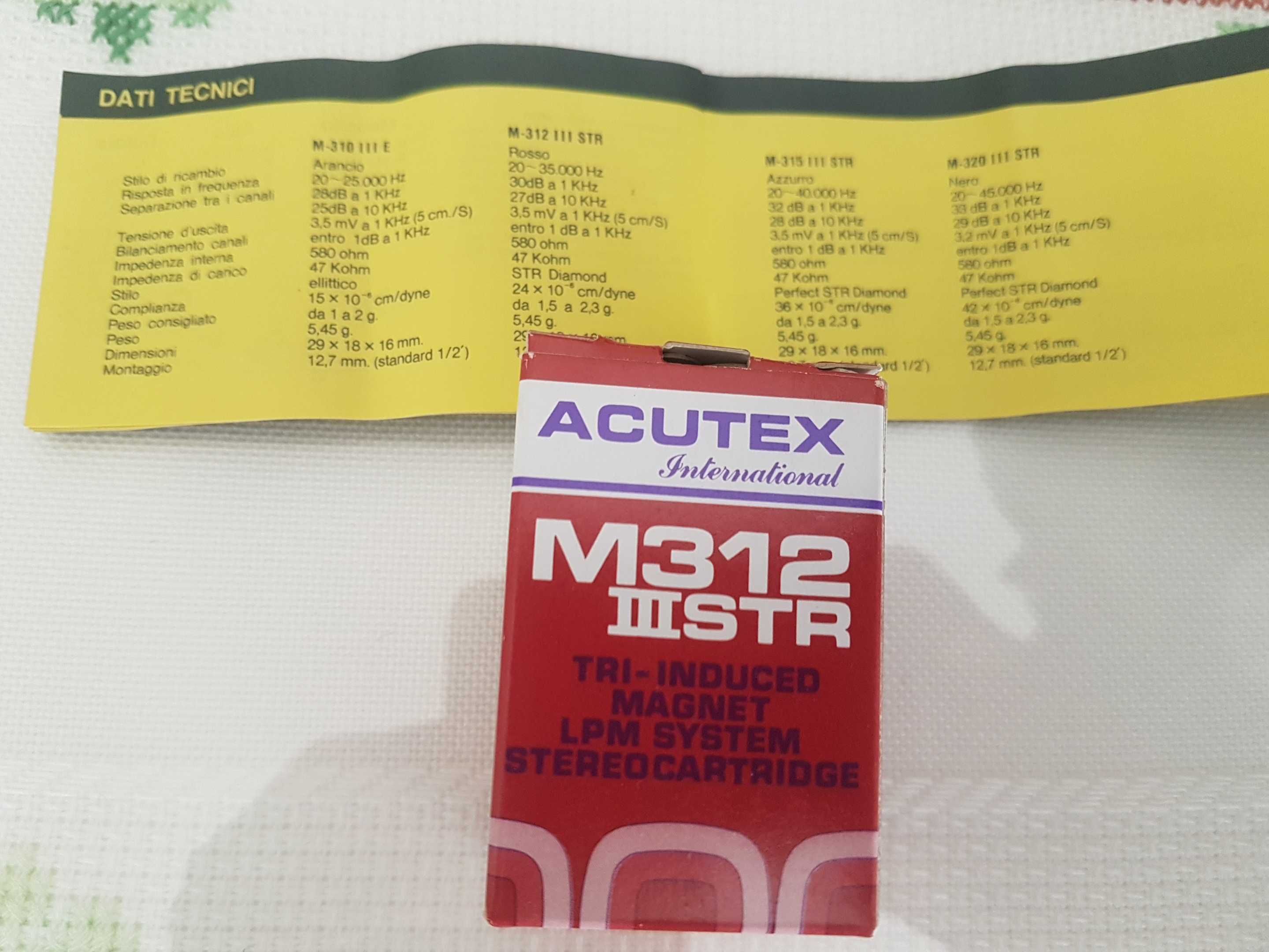ACUTEX 312 III STR Cartucho Fono Estéreo