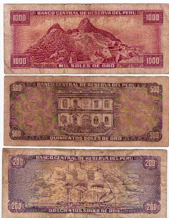 Soles z Peru banknoty