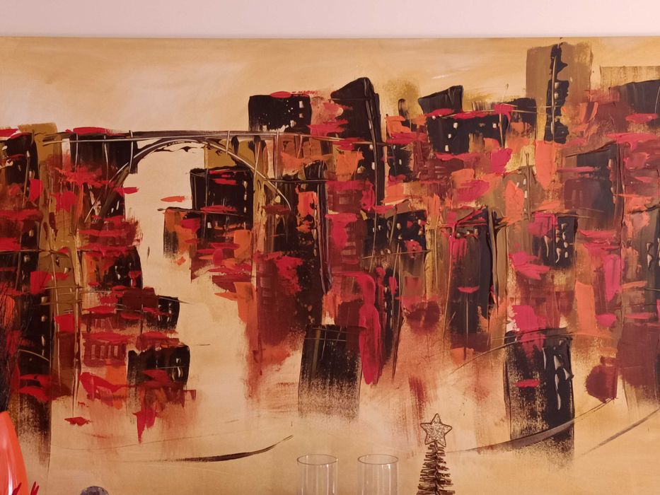 Telas, modernas, óleo sobre tela