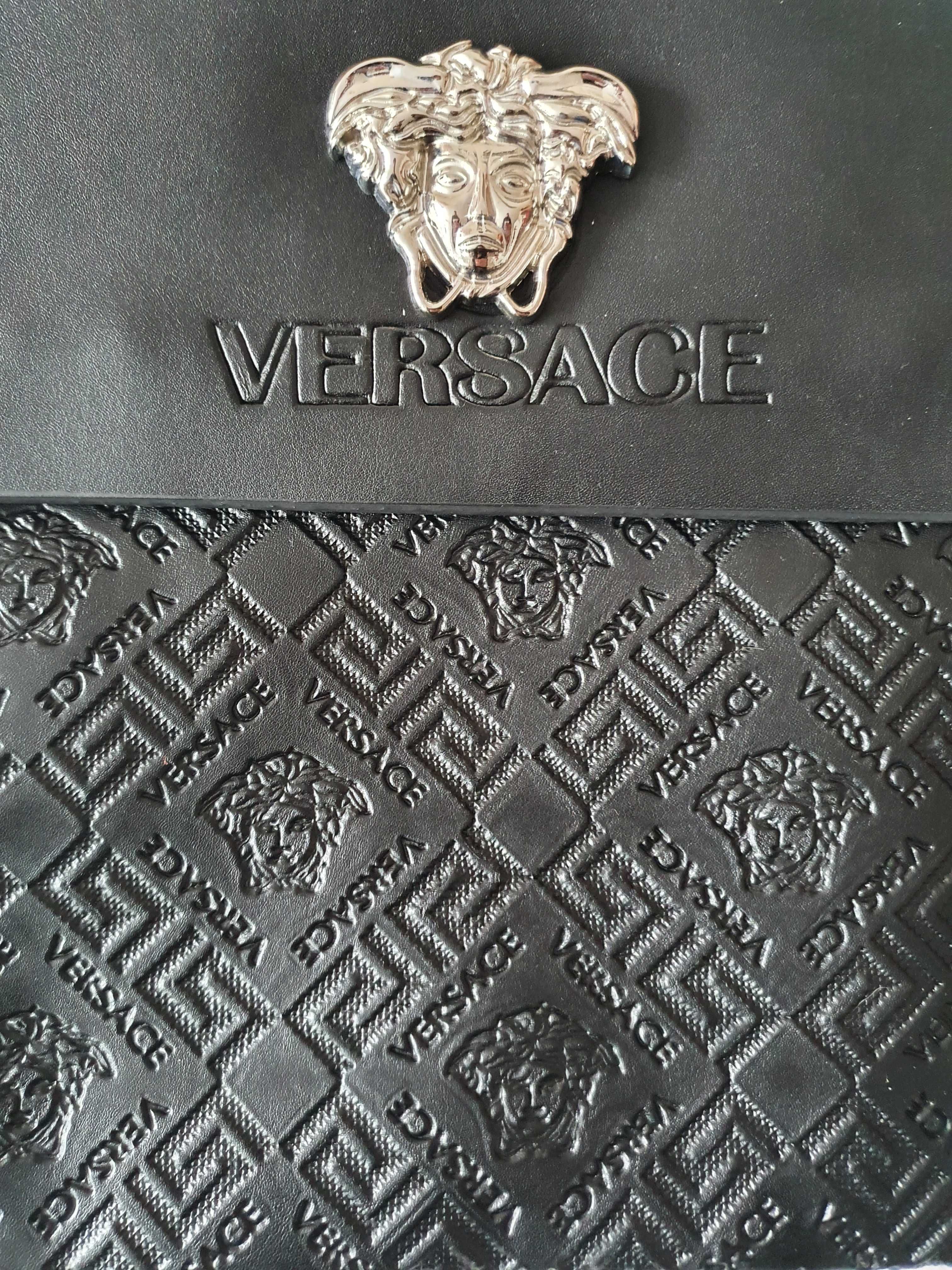 NOWA listonoszka Versace torebka na ramię czarna meduza srebrna hit