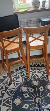 Krzesła drewniane barowe